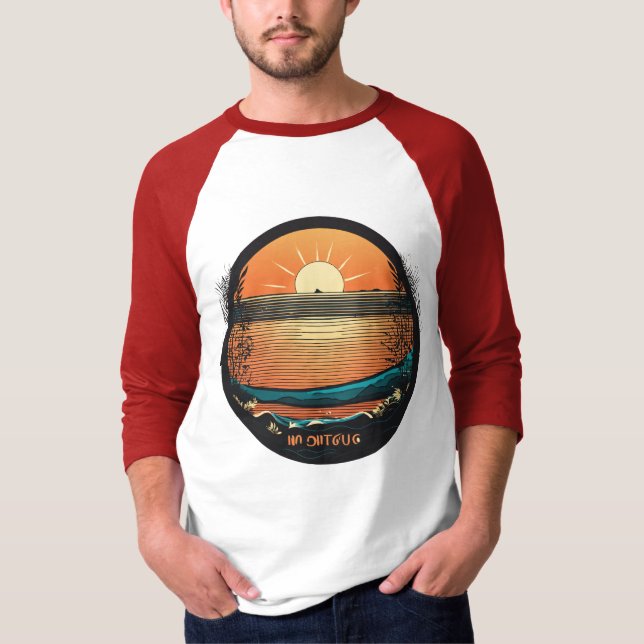 Minimalistisches Montabeach-Logo - Ocean Wave Desi T-Shirt (Vorderseite)