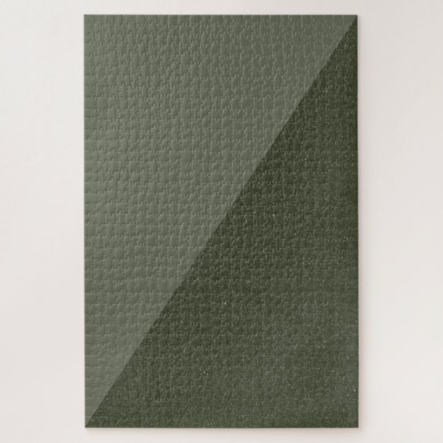 Minimalistisches Moosgrün-Rätsel Puzzle (Vertikal)