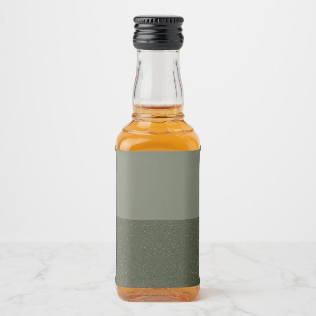 Minimalistisches Moosgrünes Farbsiegel - Anpassen Alkoholflaschenetikett (Vorderseite)