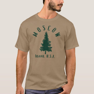 Minimalistisches Moskau Idaho Tiefgrün Primitiv Ka T-Shirt