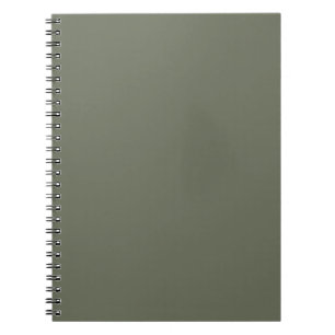 Minimalistisches Moss Green Spiral Notebook Notizblock