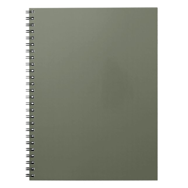 Minimalistisches Moss Green Spiral Notebook Notizblock (Vorderseite)