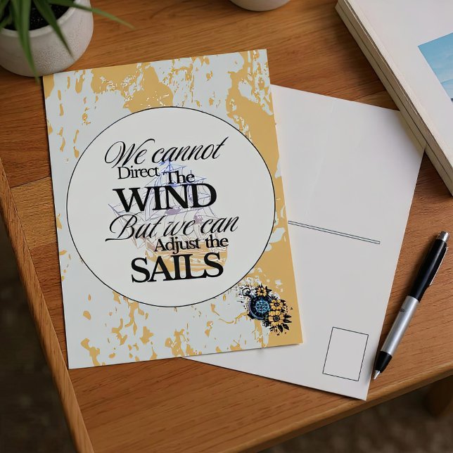 Minimalistisches Motivierend Nautikangebot Postkarte (Motivational Nautical Postcard)