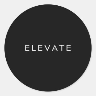 Minimalistisches Motivierend Zitat erhöhen Inspira Runder Aufkleber