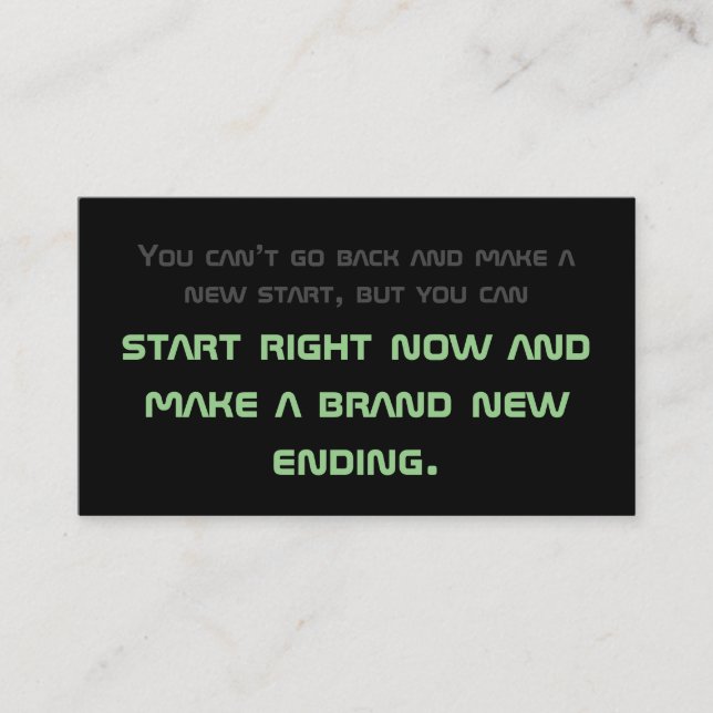 Minimalistisches motivierend Zitat für die psychis Visitenkarte (Vorderseite)