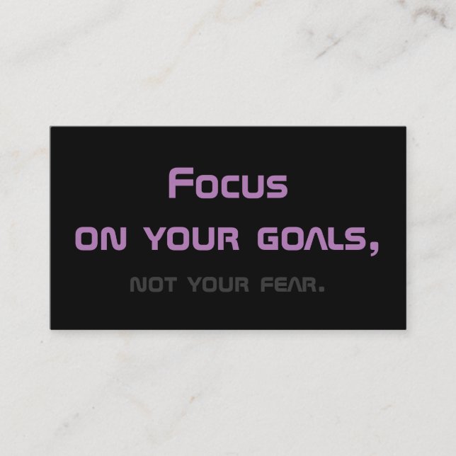 Minimalistisches motivierend Zitat für Rettungswag Visitenkarte (Vorderseite)