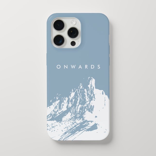 Minimalistisches Mountain Icy Blue Phone Case iPhone Hülle (Von Creator hochgeladen)