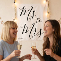 Minimalistisches Ms to Mrs Brautparty-Foto-Requisi