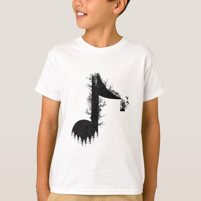 Minimalistisches Musikleben zum Hören von Nature-L T-Shirt (Vorderseite)