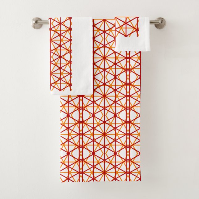 Minimalistisches Muster Hexagon Moderne Kunst Badhandtuch Set (Insitu)