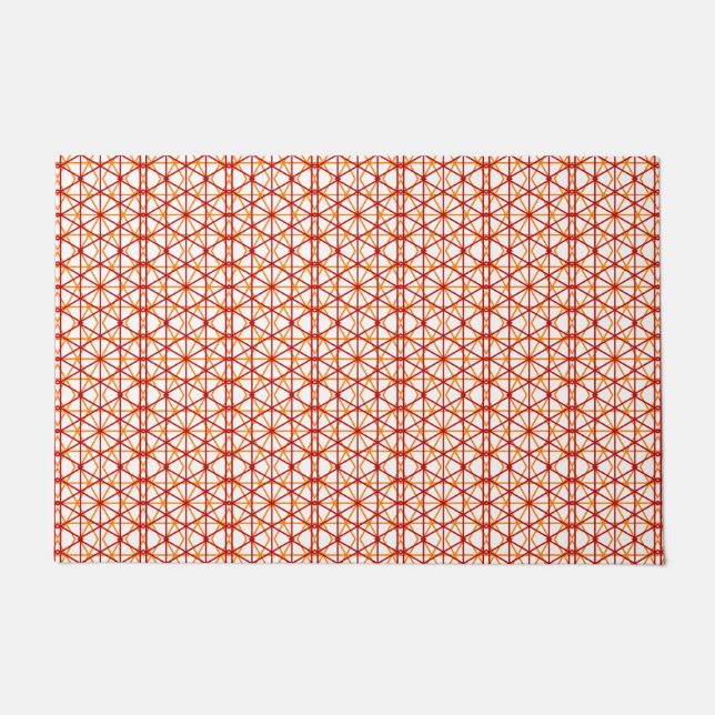 Minimalistisches Muster Hexagon Moderne Kunst Fußmatte (Vorderseite)
