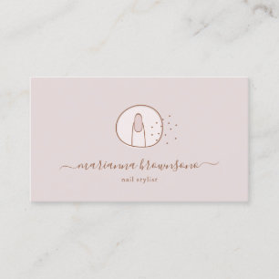 Minimalistisches Nagel-Stylist-Schönheitssalon-Log Visitenkarte