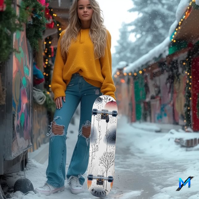 Minimalistisches Nature-Inspiriert Skate-Deck-Desi Skateboard (Von Creator hochgeladen)