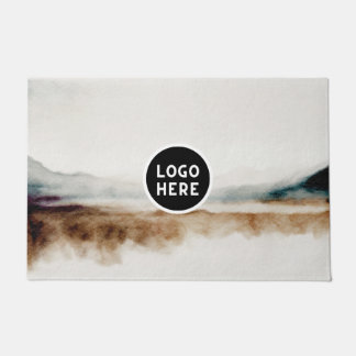 Minimalistisches natürliches Wasserfarbmuster Abst Fußmatte
