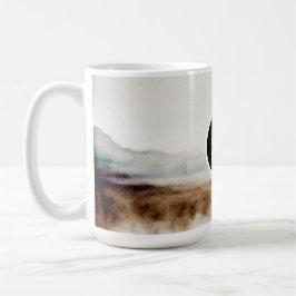 Minimalistisches natürliches Wasserfarbmuster Abst Kaffeetasse