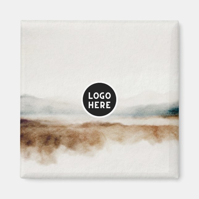 Minimalistisches natürliches Wasserfarbmuster Abst Magnet (Vorne)