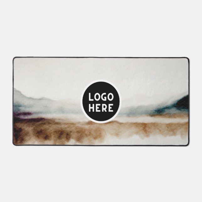 Minimalistisches natürliches Wasserfarbmuster Abst Schreibtischunterlage (Vorderseite)