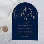 Minimalistisches Navy Blue und Gold Script machen<br><div class="desc">Minimalistisches Navy Blue und Gold Script wir machen Hochzeit. Wir Do ist in einem eleganten Set-Skript,  leicht personalisieren Sie die Erholung der Worte,  wie erforderlich.</div>