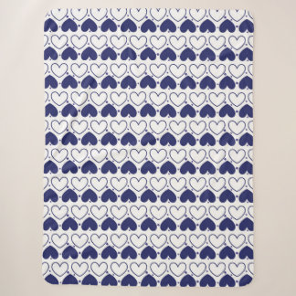 Minimalistisches Navy-Herz-Nahtloses Muster Sherpadecke