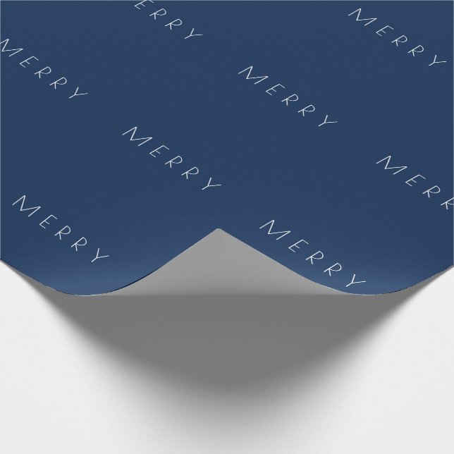 Minimalistisches Navy Mercedes Musterpapier Geschenkpapier (Ecke)