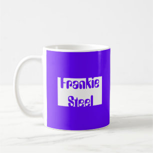 Minimalistisches Neon blau und weiß Kaffeetasse
