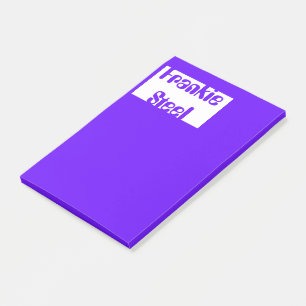 Minimalistisches Neon blau und weiß Post-it Klebezettel