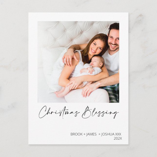 Minimalistisches Neues Geborenes Weihnachtsfest We Postkarte (Vorderseite)