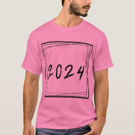 Minimalistisches neues Jahr 2024 T-Shirt