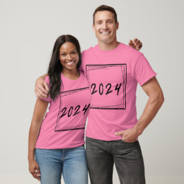 Minimalistisches neues Jahr 2024 T-Shirt