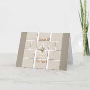 Minimalistisches neutrales geometrisches Beige Ton Karte