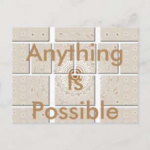 Minimalistisches neutrales geometrisches Beige Ton Postkarte