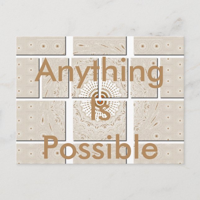 Minimalistisches neutrales geometrisches Beige Ton Postkarte (Vorderseite)