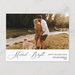 Minimalistisches Newi Med Verheiratete und helle W Postkarte