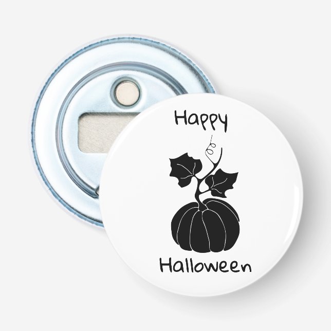 Minimalistisches Niedlich Happy Halloween Flaschenöffner (Vorderseite)
