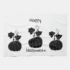 Minimalistisches Niedlich Happy Halloween Geschirrtuch