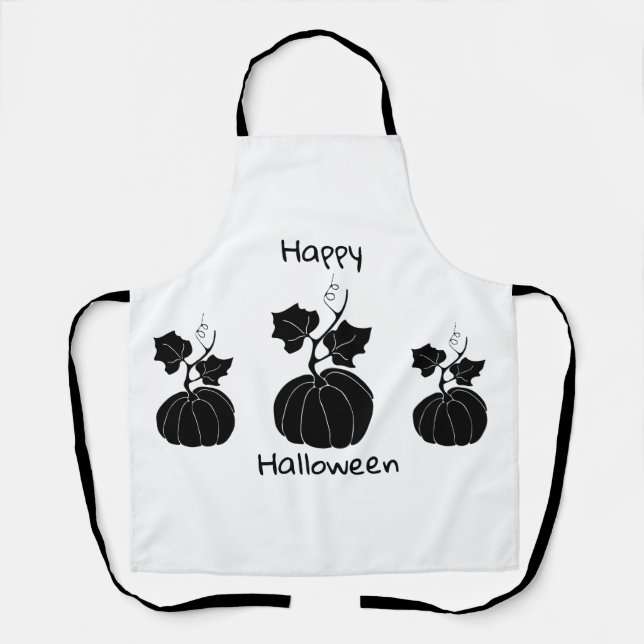 Minimalistisches Niedlich Happy Halloween Schürze (Vorderseite)