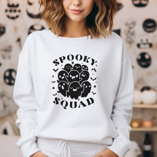 Minimalistisches Niedlich Spooky Squad Halloween S Sweatshirt (Von Creator hochgeladen)