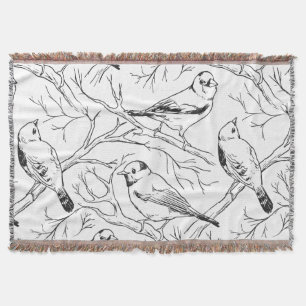 Minimalistisches nordamerikanisches Vögel-Linienku Decke
