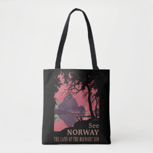 Minimalistisches Norwegen-Sonnenuntergangs-Poster 