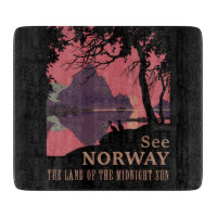 Minimalistisches Norwegen-Sonnenuntergangs-Poster