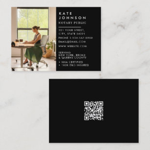 Minimalistisches Notar Signatur Agent Foto Berufli Visitenkarte