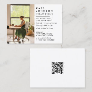 Minimalistisches Notar Signatur Agent Foto Berufli Visitenkarte