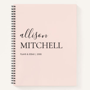 Minimalistisches Notebook mit moderner Chic-Schrif Notizbuch