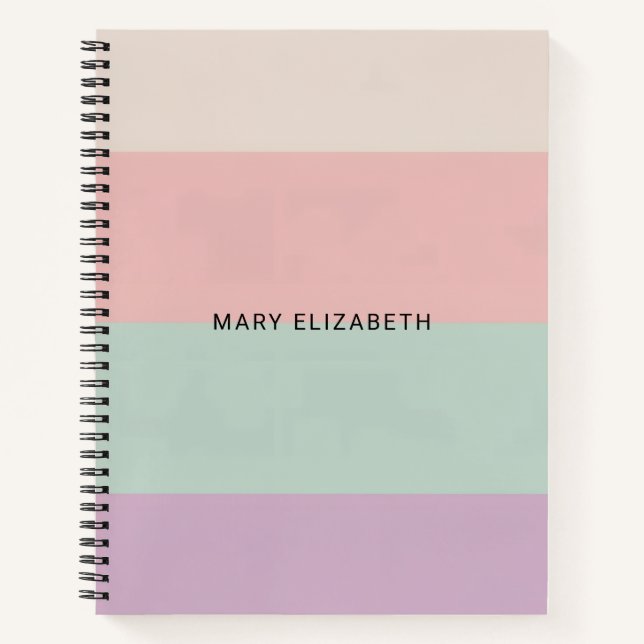 Minimalistisches Notizbuch mit personalisiertem Pa (Vorderseite)