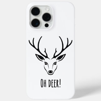 Minimalistisches Oh Deer Rentier iPhone 15 Pro Max Case-Mate iPhone Hülle
