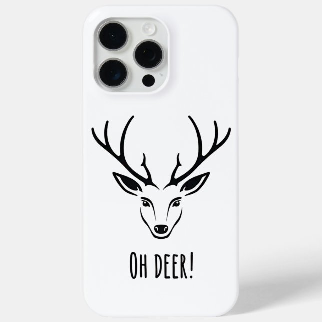 Minimalistisches Oh Deer Rentier iPhone 15 Pro Max Case-Mate iPhone Hülle (Rückseite)