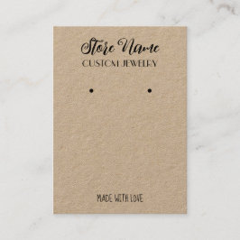 Minimalistisches Ohrring-Display für Kunsthandwerk Visitenkarte