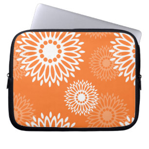 Minimalistisches Orange Mandala Geometrisches Must Laptopschutzhülle