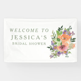 Minimalistisches Orangefarbenes Brautparty Banner