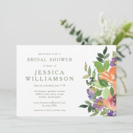 Minimalistisches Orangefarbenes Brautparty Einladung